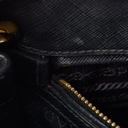 Prada Saffiano Medium Galleria Double Zip Tote Black 13 of 23