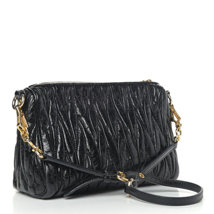 Miu Miu Nappa Matelasse Crossbody Clutch Black 2 of 4