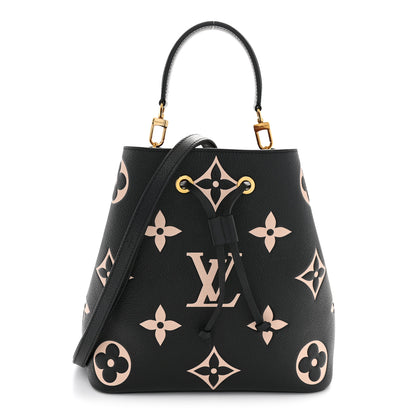 Louis Vuitton Empreinte Monogram Giant Neonoe MM Black Beige 1 of 14