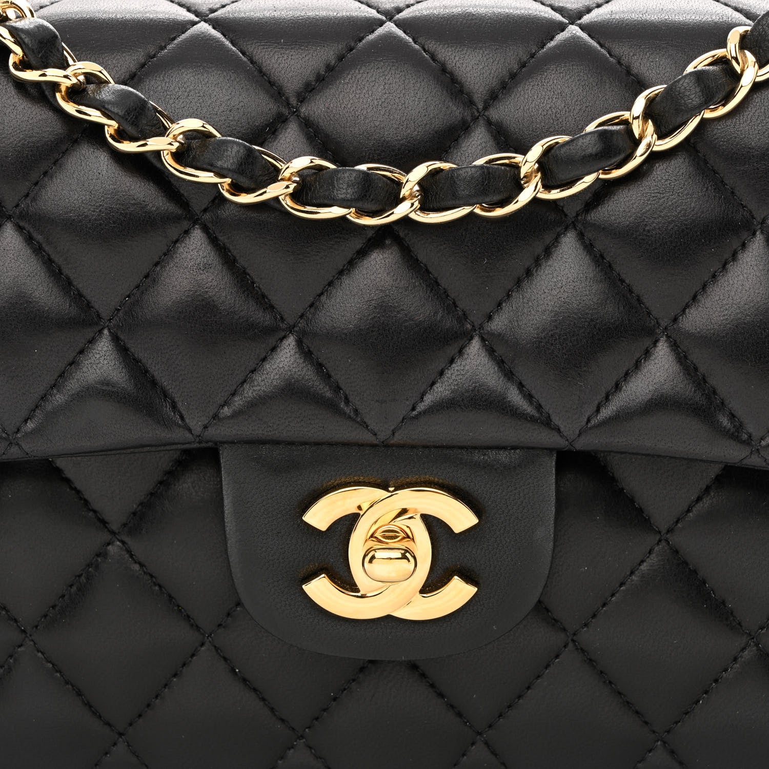 Chanel Lambskin Quilted Small Double Flap Black 8 of 12