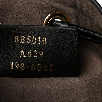 Fendi Vitello Liberty F is Fendi Bi-Color FF 1974 Embossed Mini Mon Tresor Bucket Bag Maya Black 7 of 10