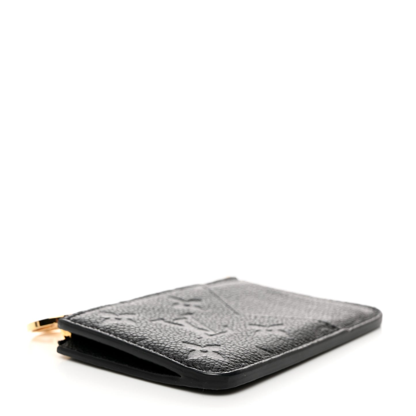 LOUIS VUITTON Empreinte Monogram Zipped Romy Card Holder Black