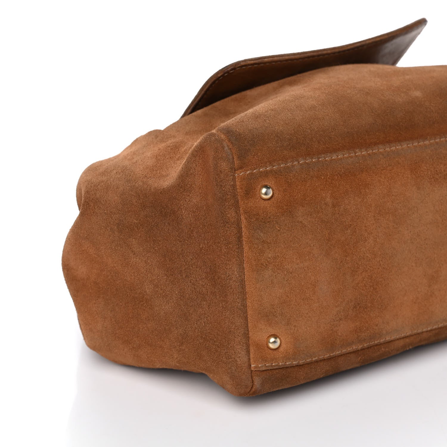 Chanel Suede Accordion Flap Brown 10 of 12