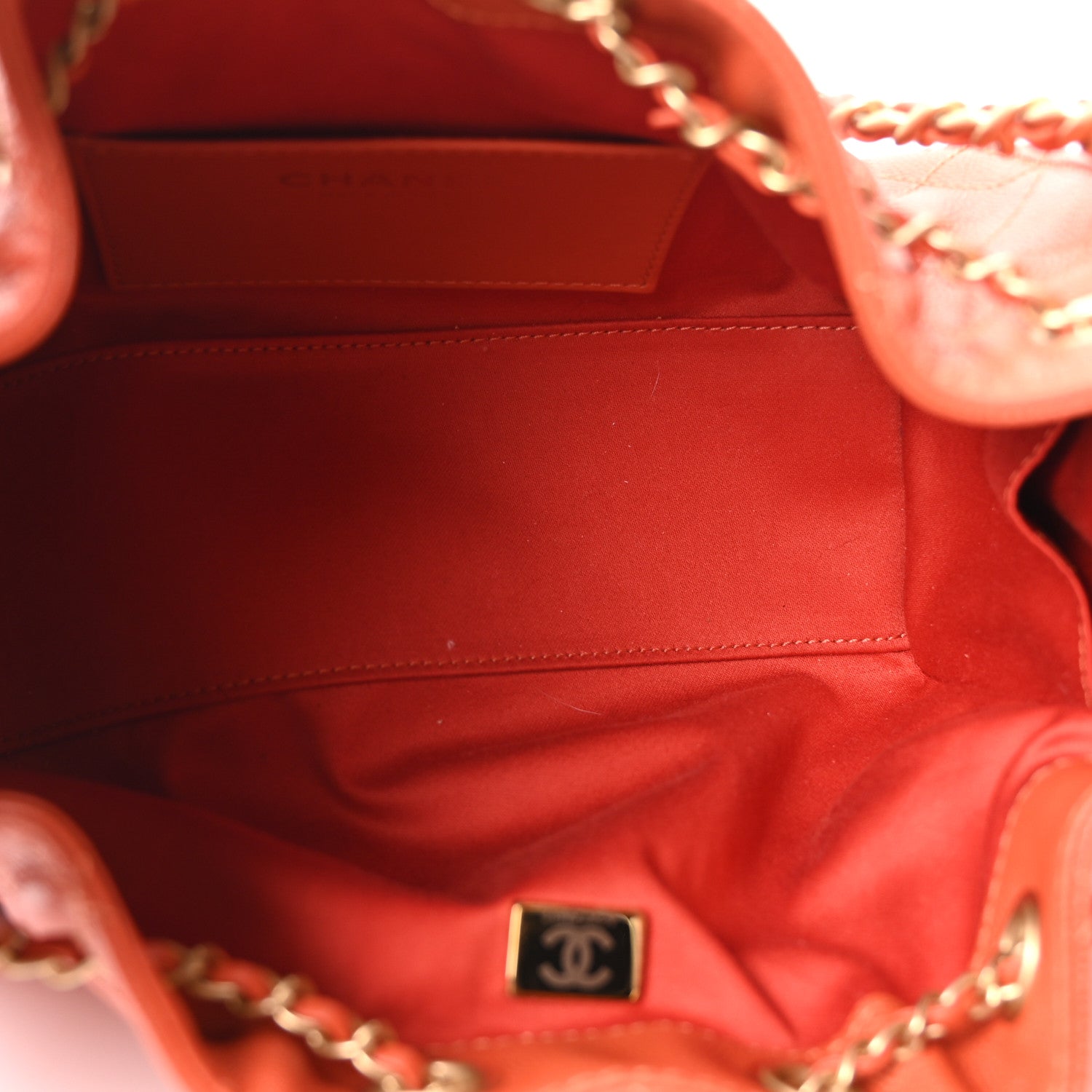Chanel Caviar Quilted Mini Chanel 25 Handbag Dark Orange 5 of 10