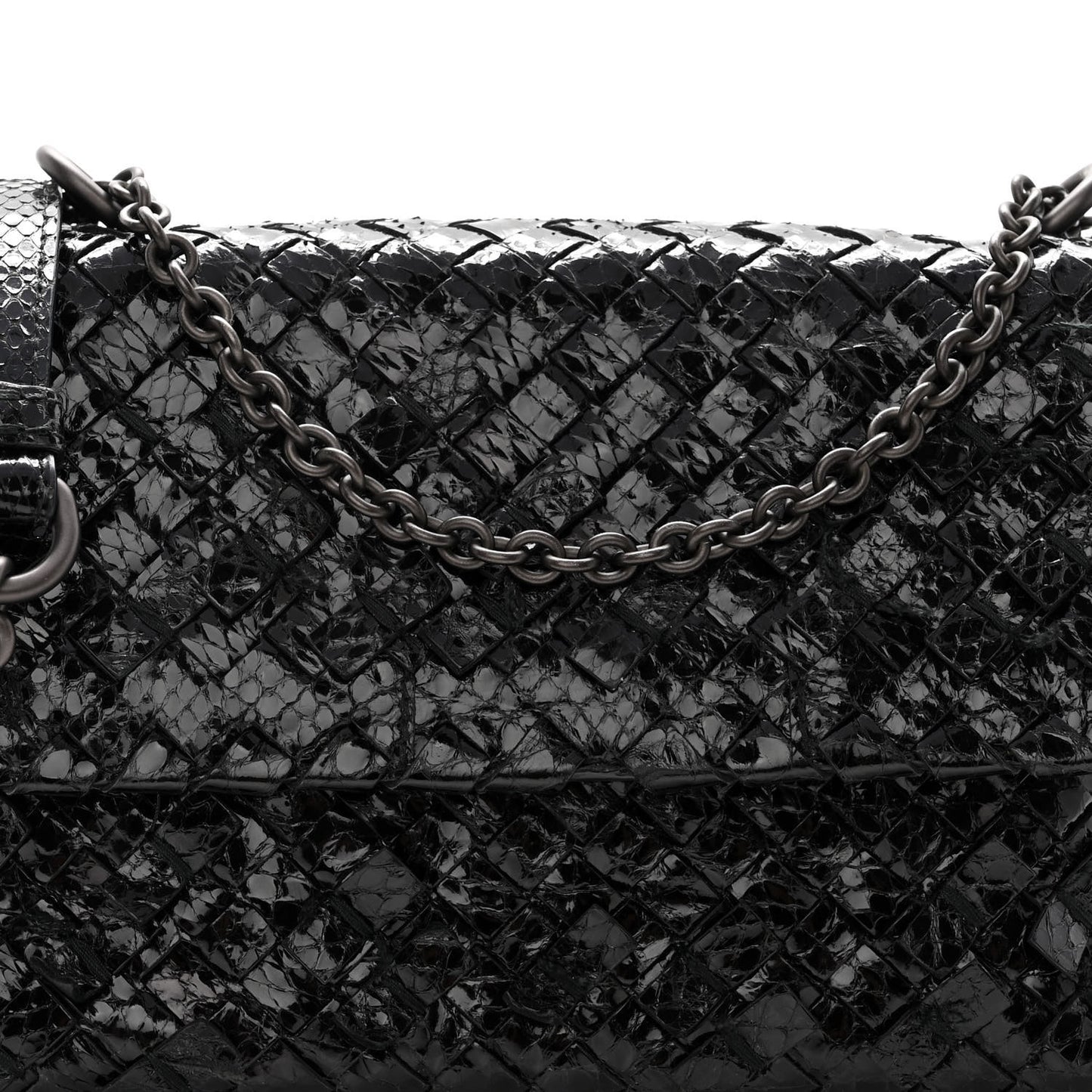 Ayers Intrecciato Baby Olimpia Shoulder Bag Black