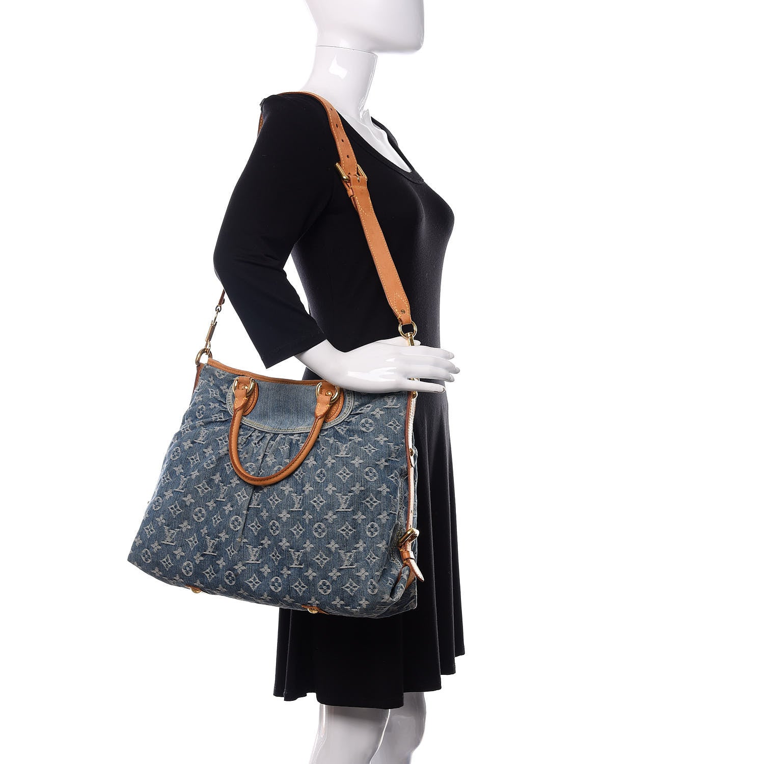 Louis Vuitton Denim Neo Cabby GM Blue 3 of 17