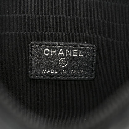 Chanel Pearly Lambskin Quilted Cosmetic Case So Black 6 of 9
