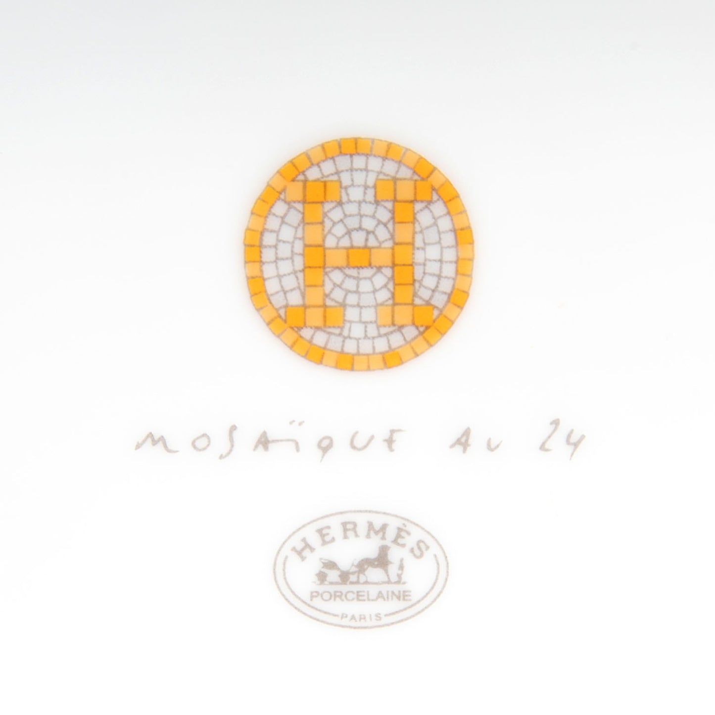 Porcelain Mosaique au 24 Calotte Plate Set of 2
