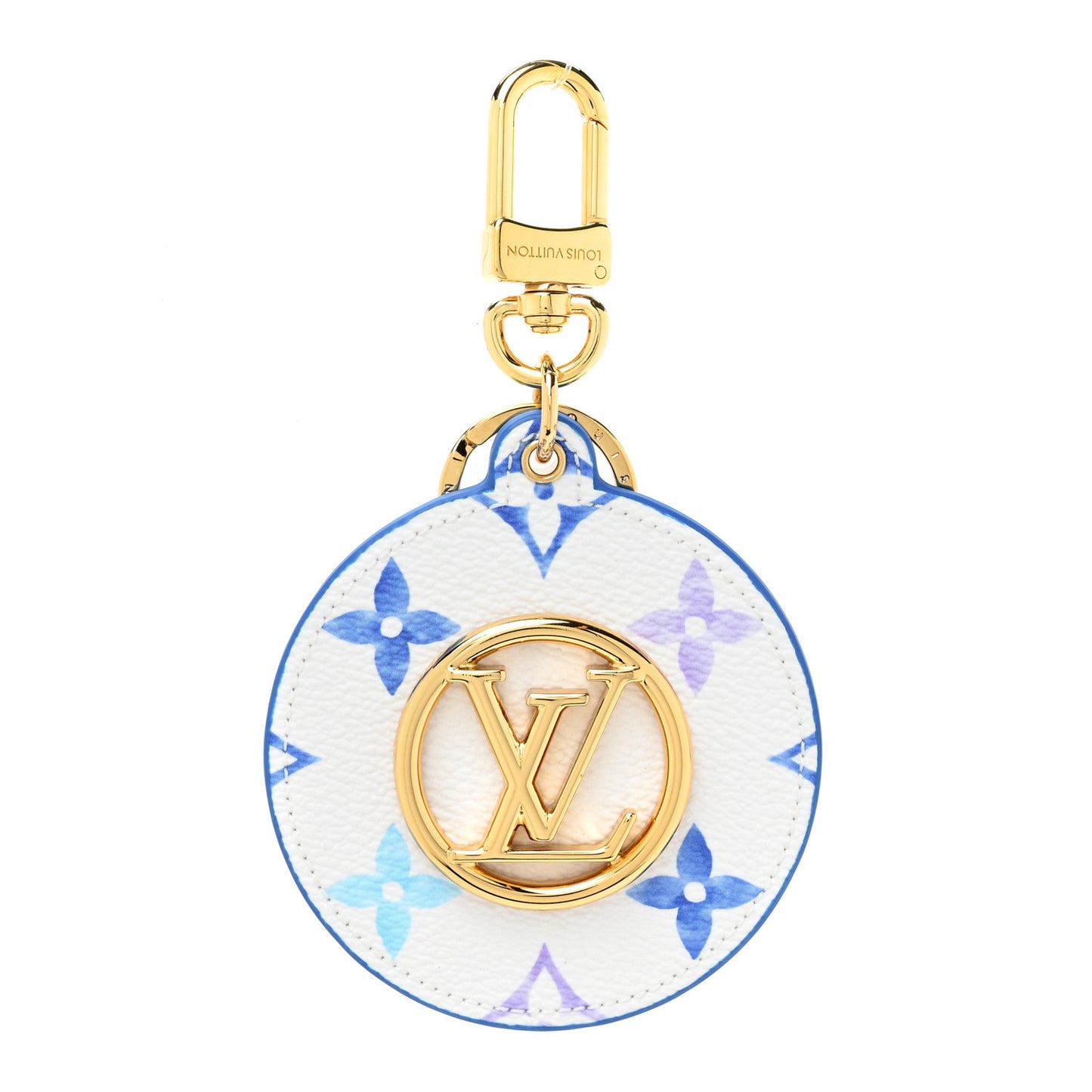 Monogram Illustre Resort Bag Charm Key Holder Blue
