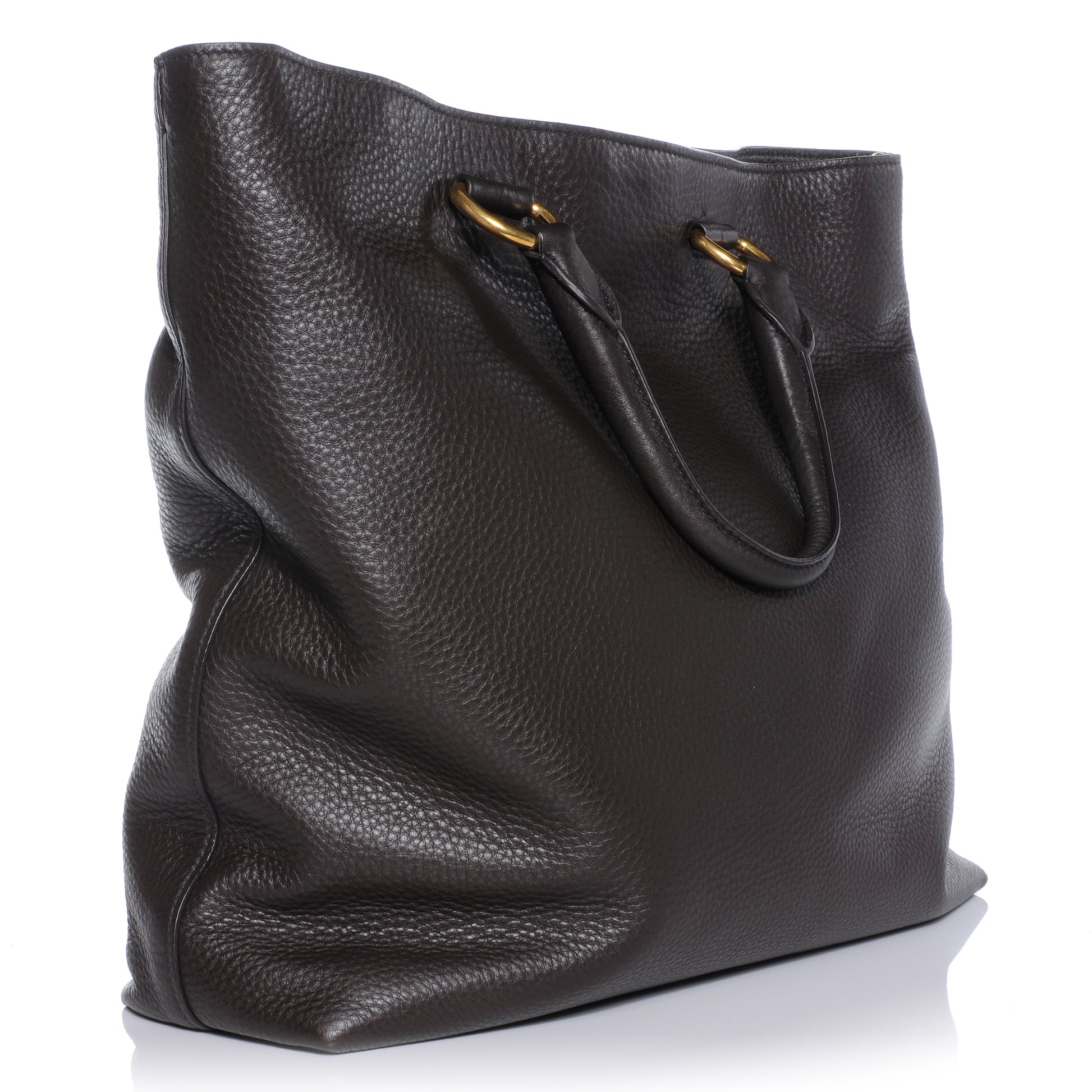 Prada Vitello Daino Tote Teak 3 of 11