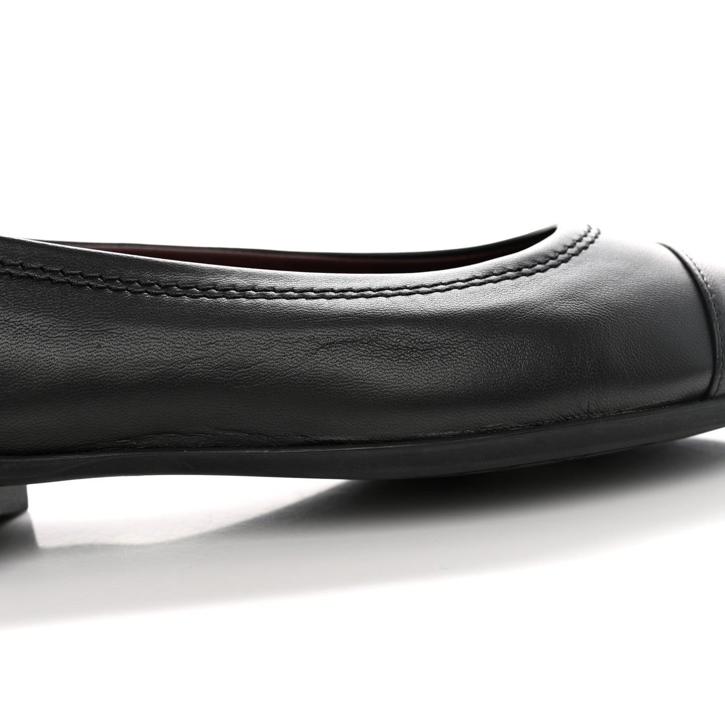 Lambskin Cap Toe CC Ballerina Flats 40 Black