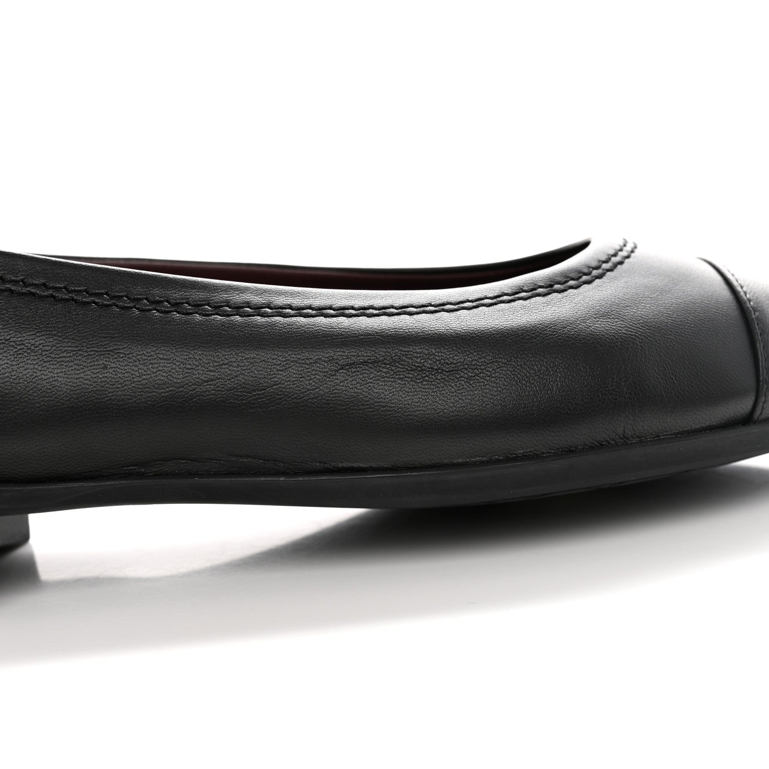 Chanel Lambskin Cap Toe CC Ballerina Flats 40 Black 13 of 15
