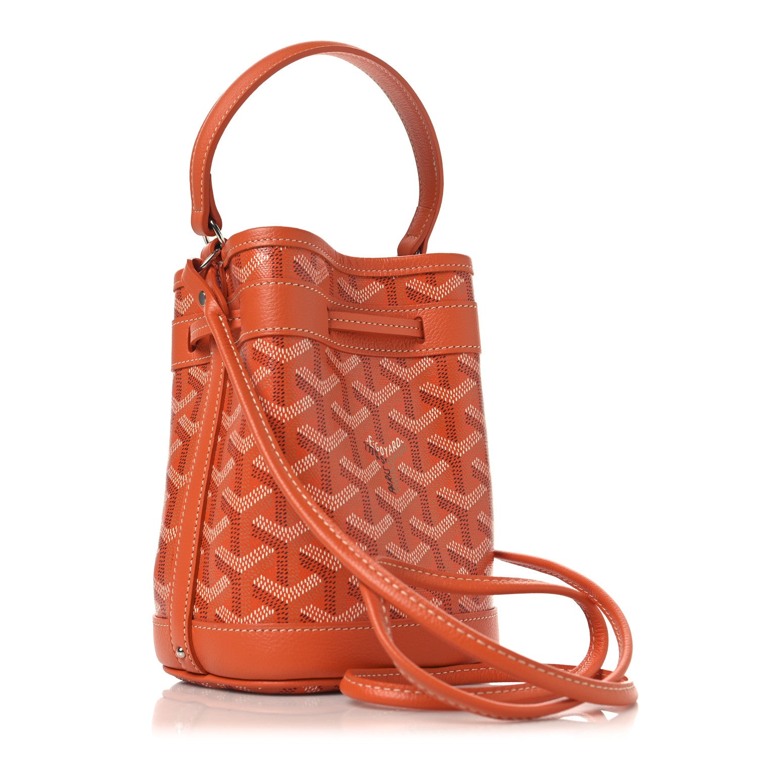 Goyard Goyardine Petit Flot Mini Bucket Bag Orange 2 of 9