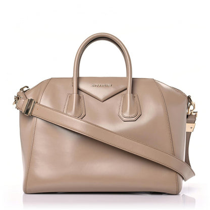 Givenchy Shiny Lord Calfskin Medium Antigona Dark Beige 1 of 17