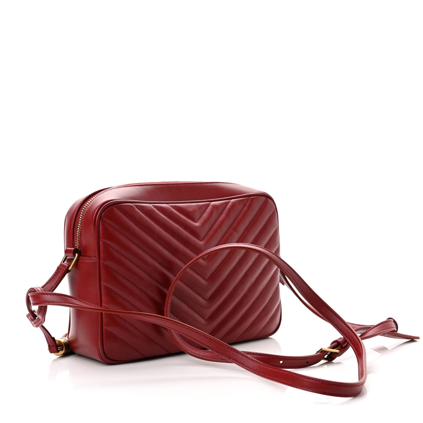 Calfskin Matelasse Monogram Lou Camera Bag Opyum Red