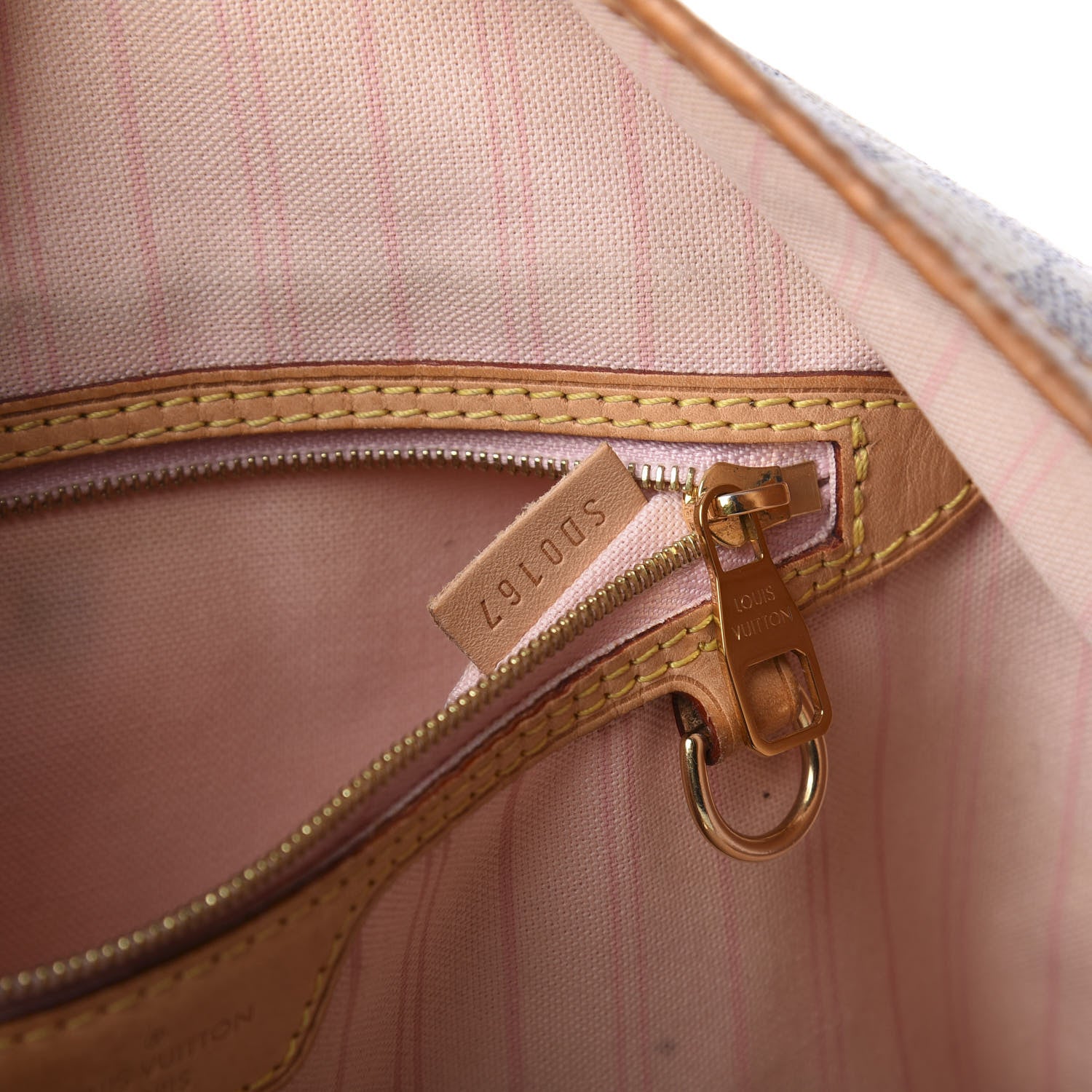 Louis Vuitton Damier Azur Delightful MM Rose Ballerine 12 of 16