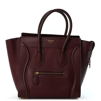 Celine Goatskin Calfskin Micro Luggage Burgundy 1 of 13