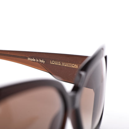 Louis Vuitton Hortensia Square Sunglasses Z0366W Brown Glitter 9 of 11