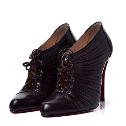Christian Louboutin Calfskin Inverness Apollo 100 Booties 36 Brown 4 of 10
