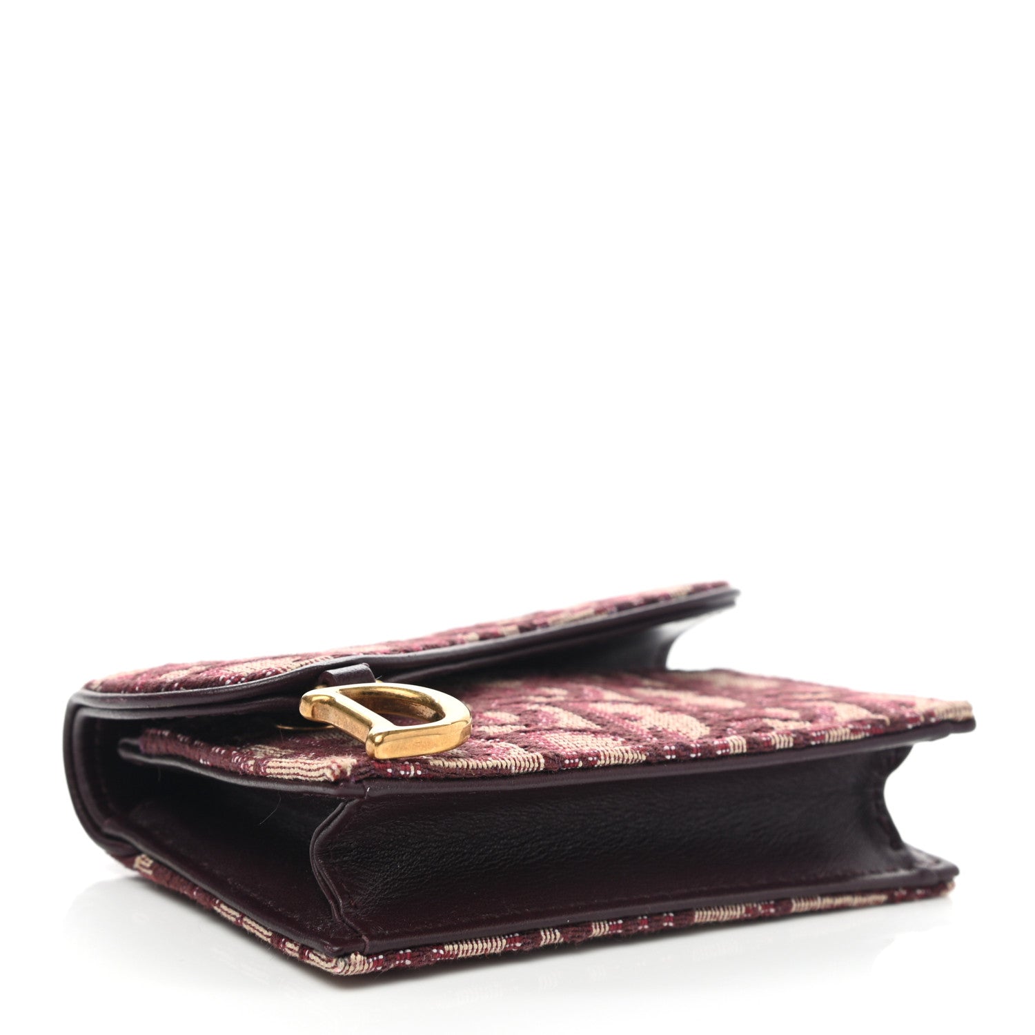 Christian Dior Oblique Saddle Card Holder Bordeaux 5 of 10