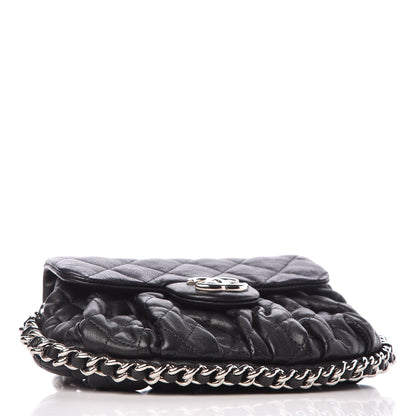 Chanel Washed Lambskin Quilted Mini Chain Around Flap Black 4 of 10