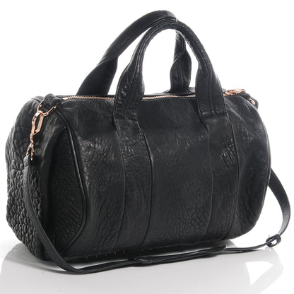 Alexander Wang Leather Rocco w Rose Gold Hardware Black 3 of 6