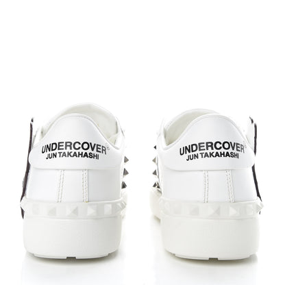 Valentino Garavani X UNDERCOVER Calfskin Butterfly Womens Rockstud Untitled Open Sneakers 39 White Silver 5 of 11