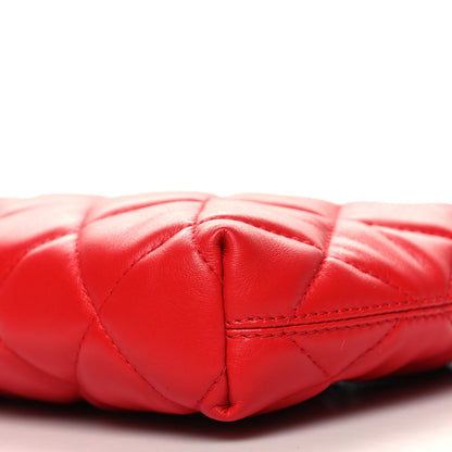 Balenciaga Nappa Calfskin Quilted Touch B Camera Shoulder Bag Bright Red 10 of 10
