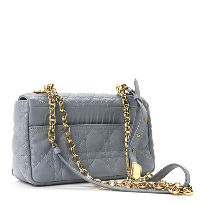 Christian Dior Calfskin Cannage Small Caro Bag Cloud Blue 3 of 11