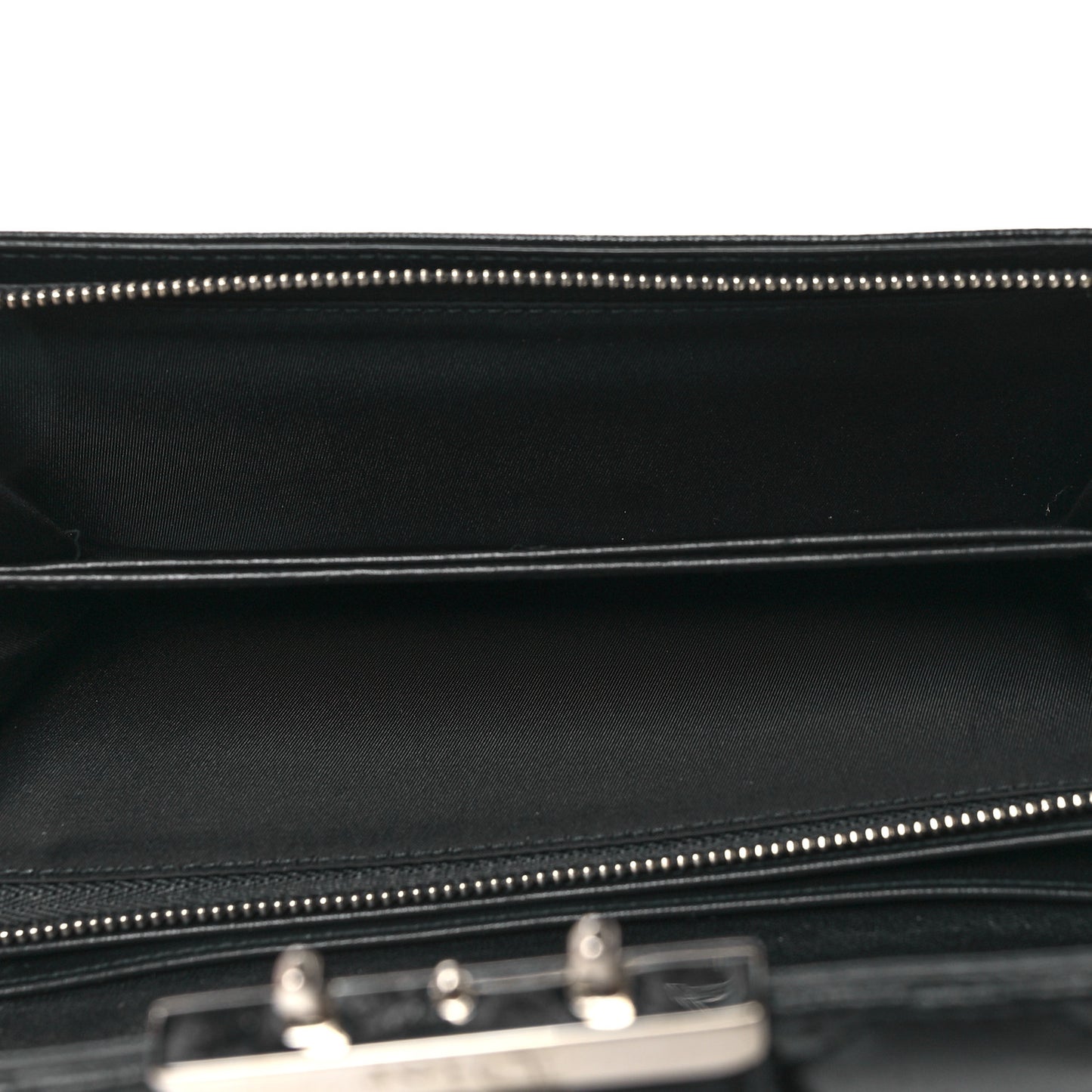 Lambskin Cannage Miss Dior Chain Wallet Black