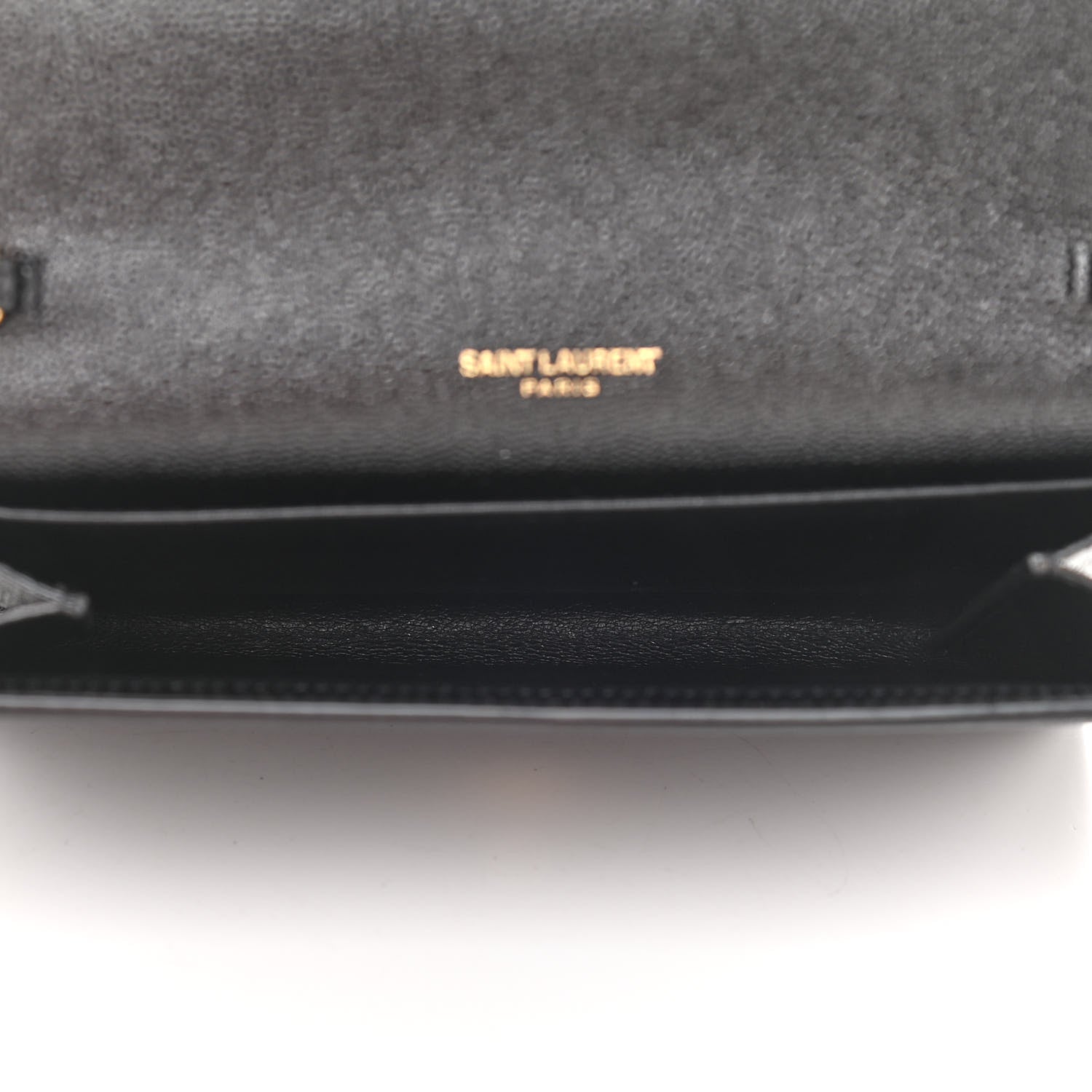 Saint Laurent Grain De Poudre Uptown Chain Wallet Black 6 of 13
