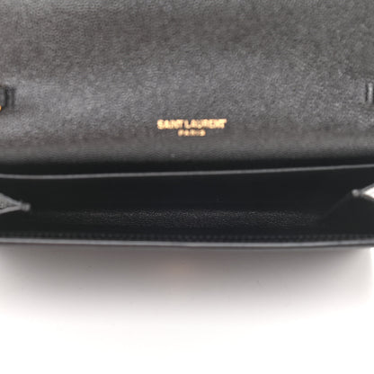 Saint Laurent Grain De Poudre Uptown Chain Wallet Black 6 of 13