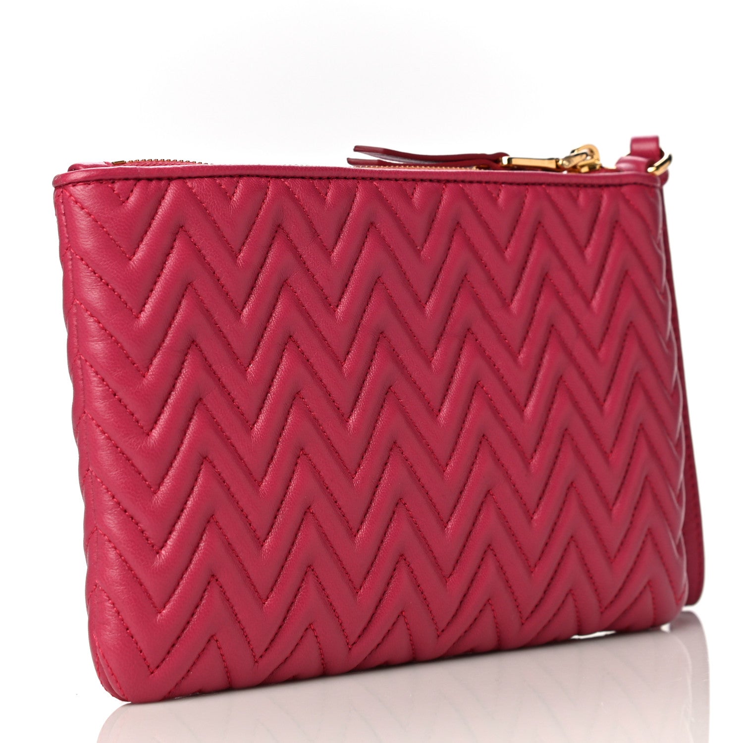 Miu Miu Nappa Matelasse Wristlet Fuxia 3 of 10