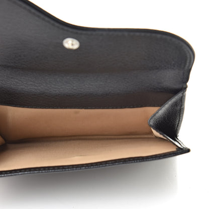 Christian Dior Goatskin Saddle Compact Wallet Black 5 of 11