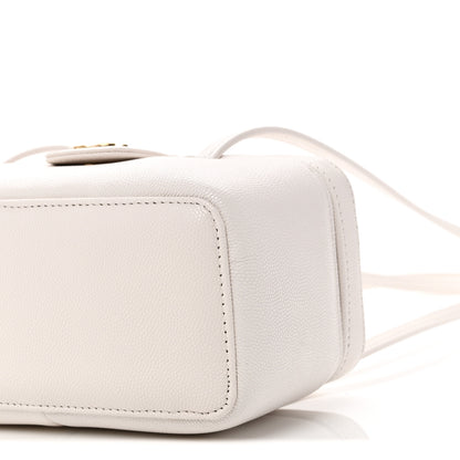 Chanel Shiny Caviar Preppy Coco Long Vanity With Strap White 11 of 12