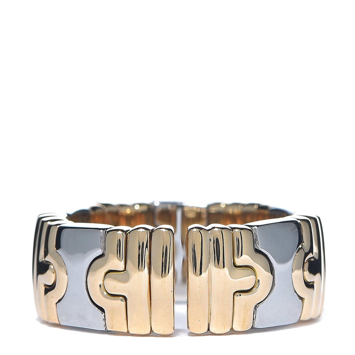 Stainless Steel 18K Yellow Gold Parentesi Band Ring 54 6.75