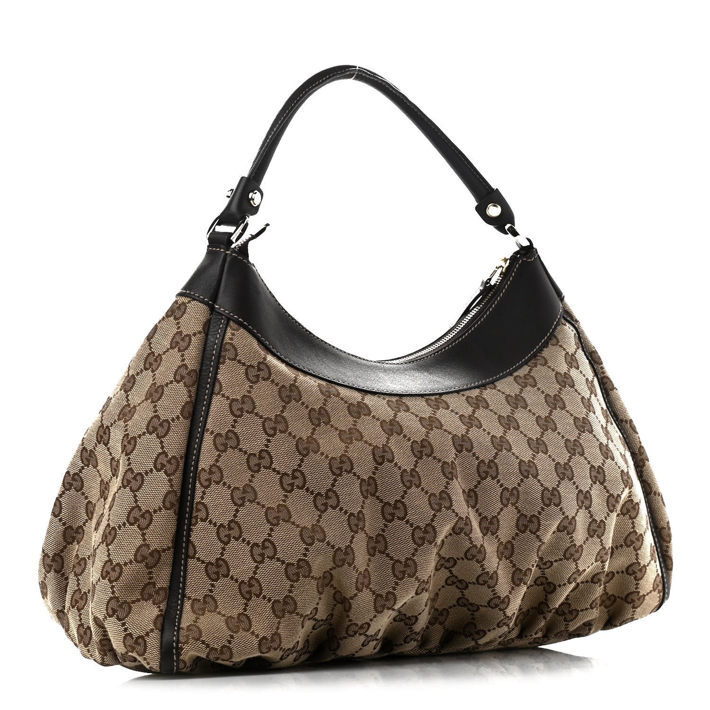 Monogram Large D Gold Hobo Dark Brown