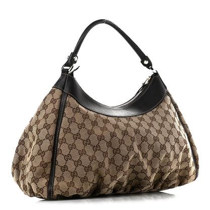 Gucci Monogram Large D Gold Hobo Dark Brown 3 of 9