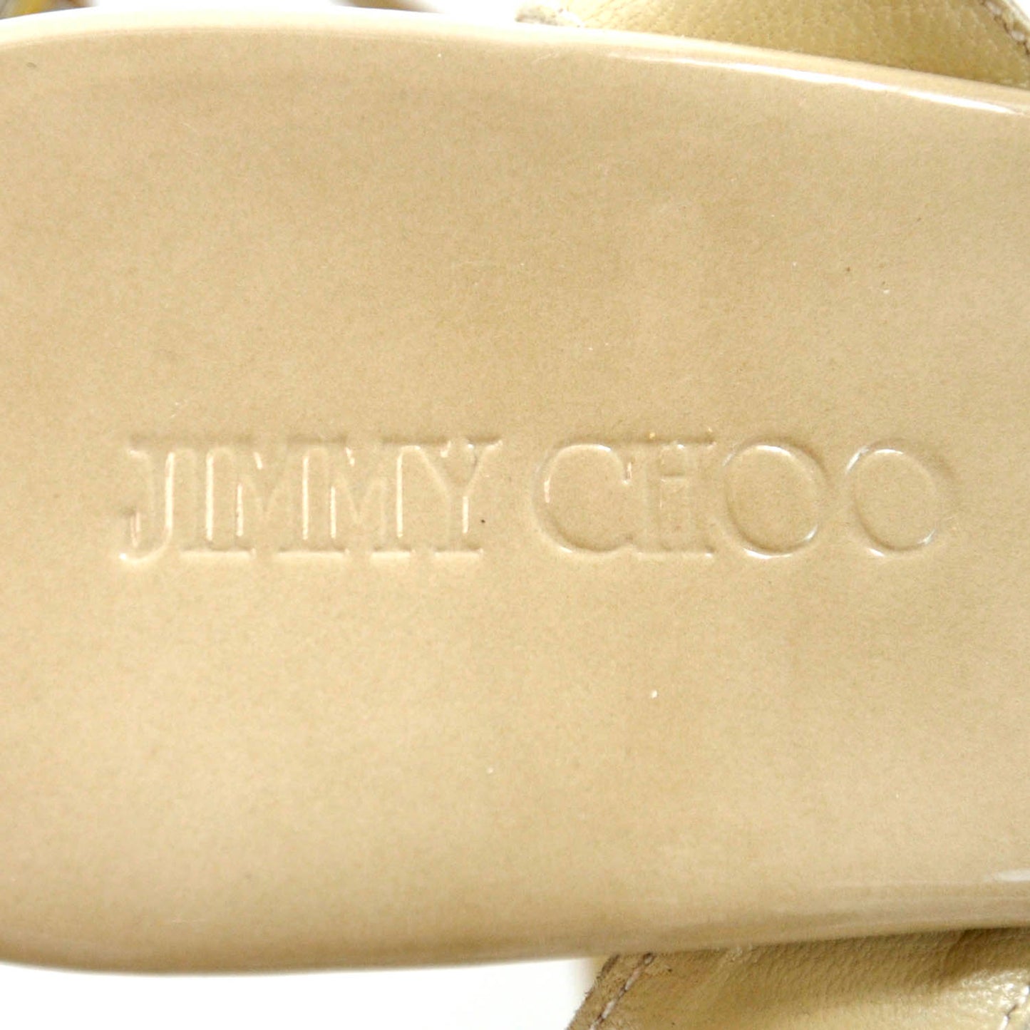 Patent Leather and Cork Papyrus Wedge 36 Nude