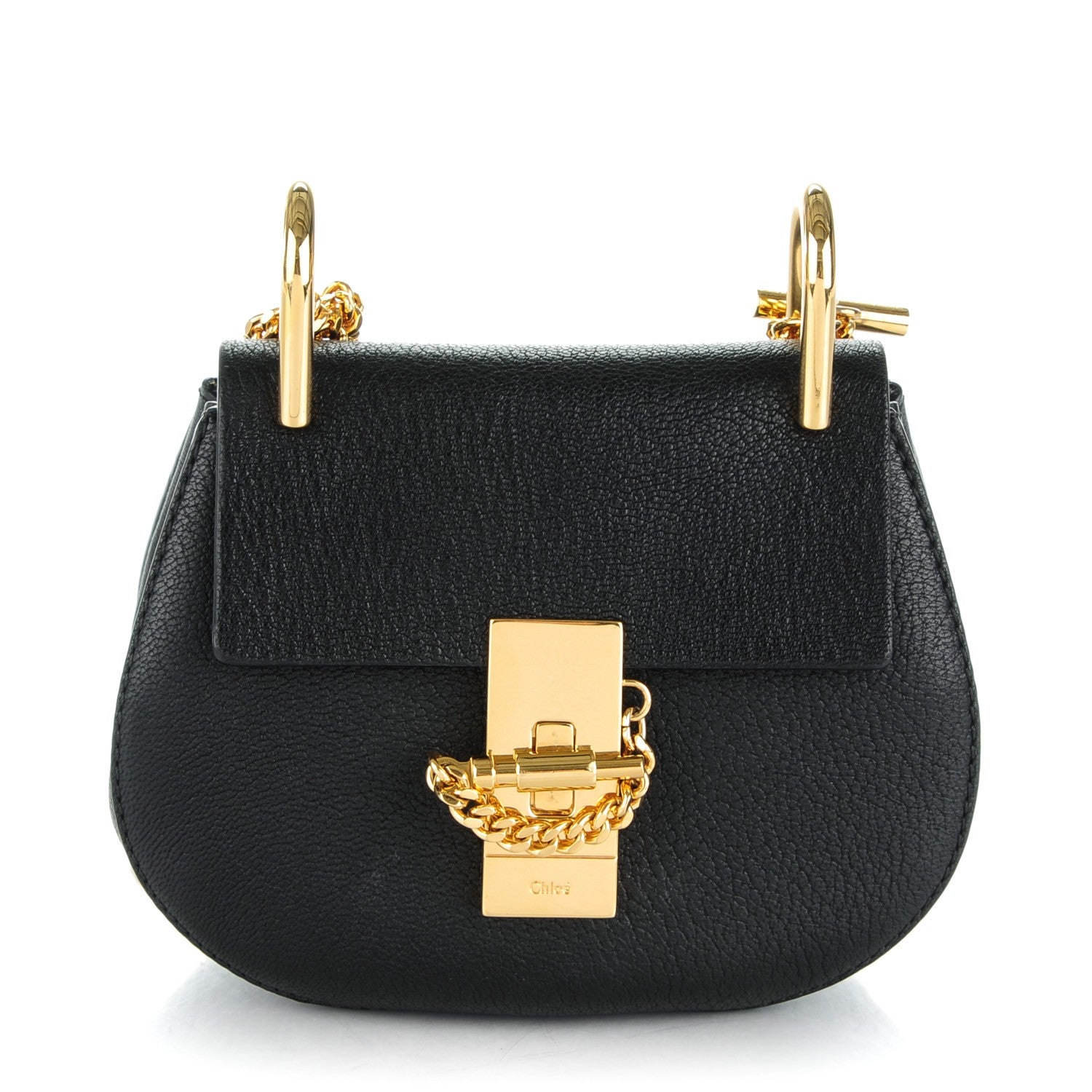 Chloe Grained Lambskin Nano Drew Shoulder Bag Black 1 of 7