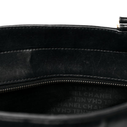 Chanel Lambskin Quilted Chocolate Bar Tote Black 12 of 17