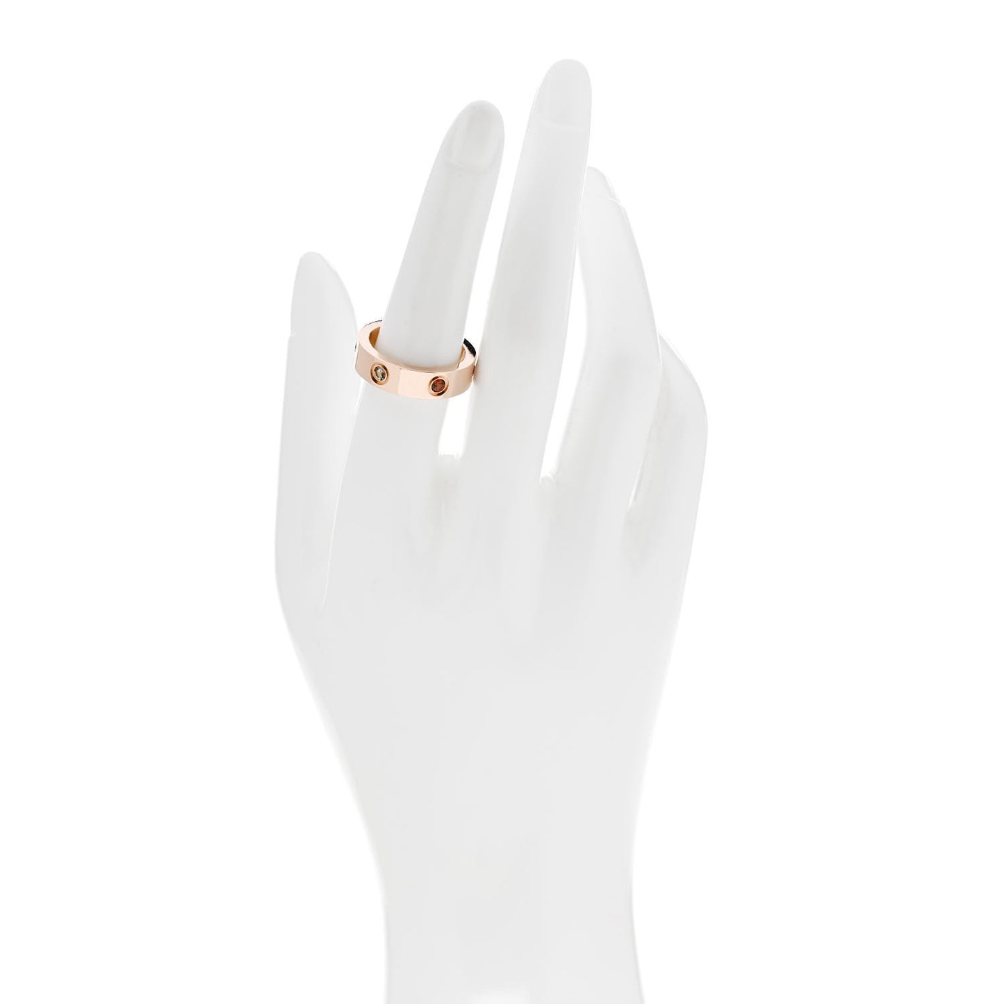 18K Pink Gold Sapphire Garnet Amethyst 5.5mm LOVE Ring 55 7.25