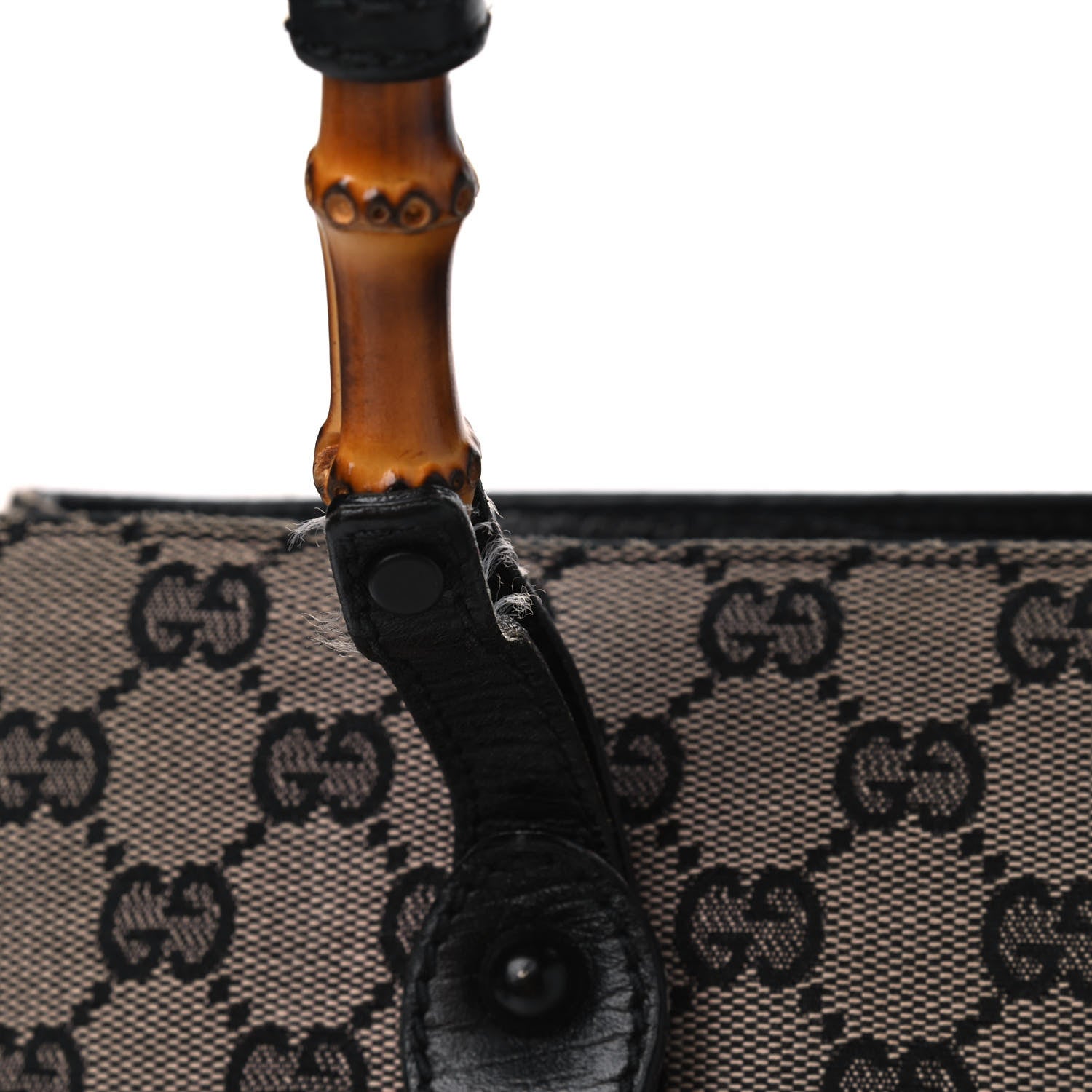 Gucci Monogram Small Bamboo Tote Black 11 of 13