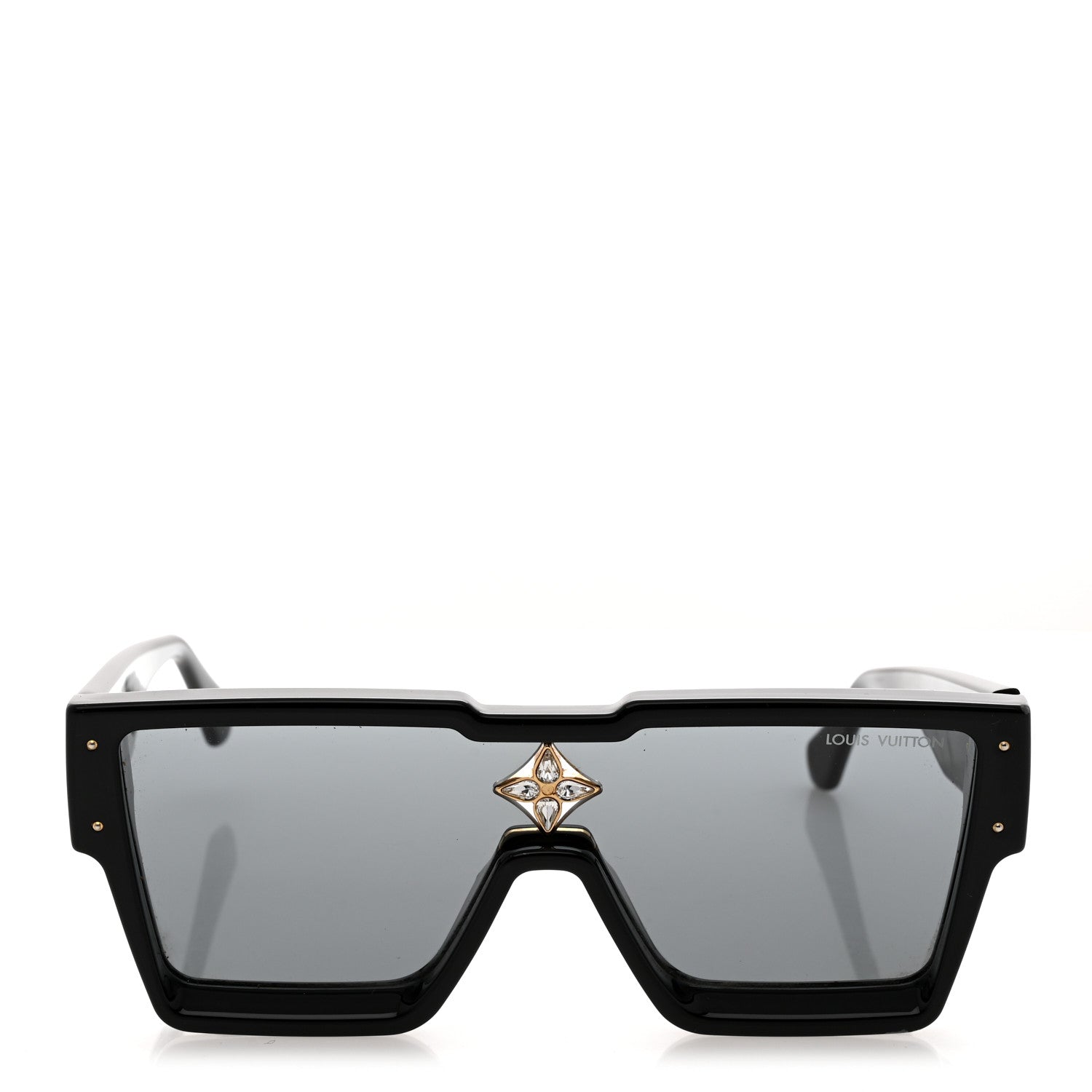 Louis Vuitton Acetate Swarovski Crystal Cyclone Sunglasses Z1578W Black 2 of 10