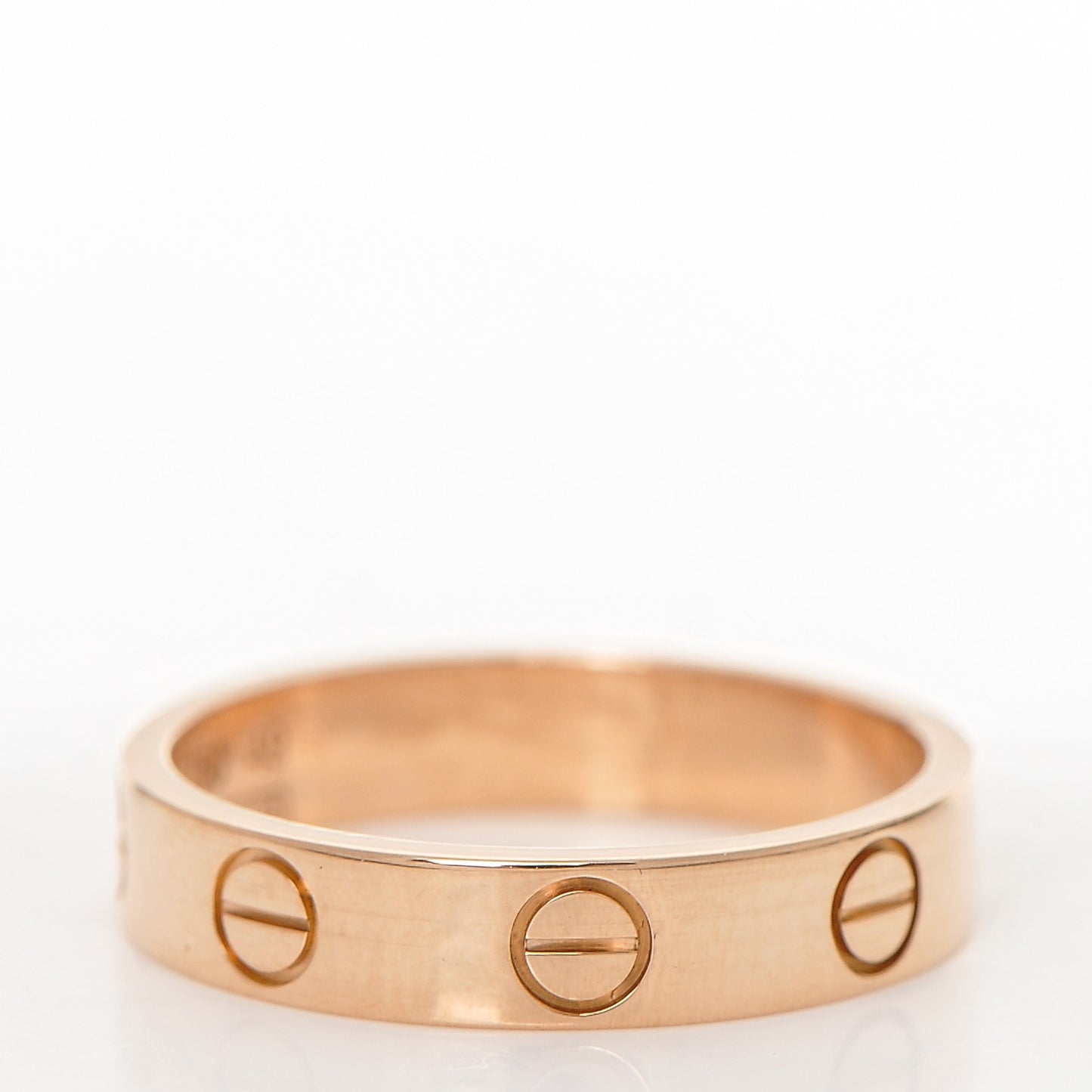 18K Pink Gold 4mm LOVE Wedding Band Ring 49 4.75