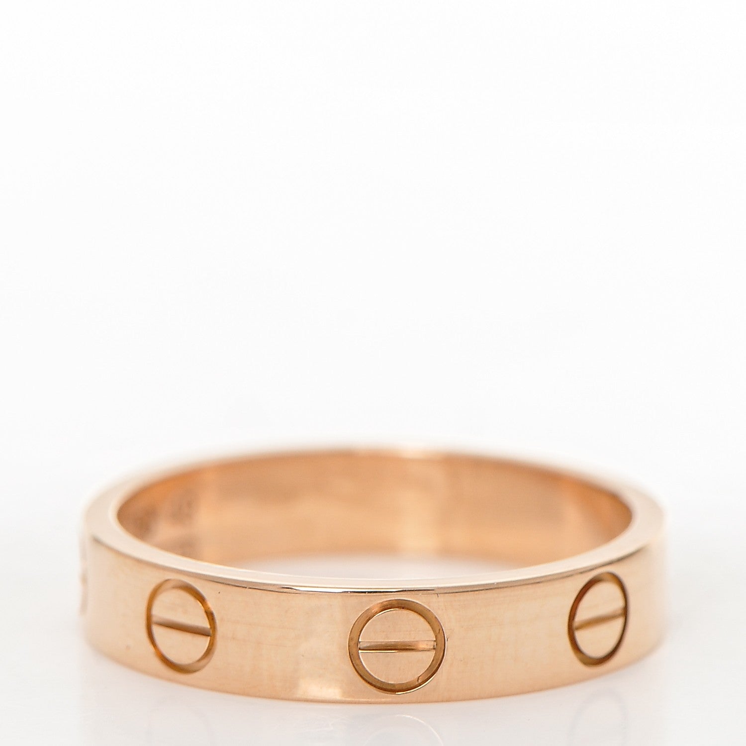 Cartier 18K Pink Gold 4mm LOVE Wedding Band Ring 49 4.75 3 of 5