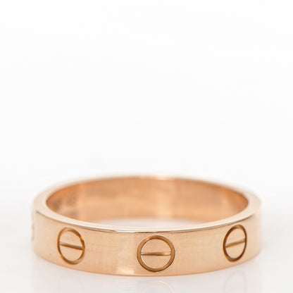 Cartier 18K Pink Gold 4mm LOVE Wedding Band Ring 49 4.75 3 of 5