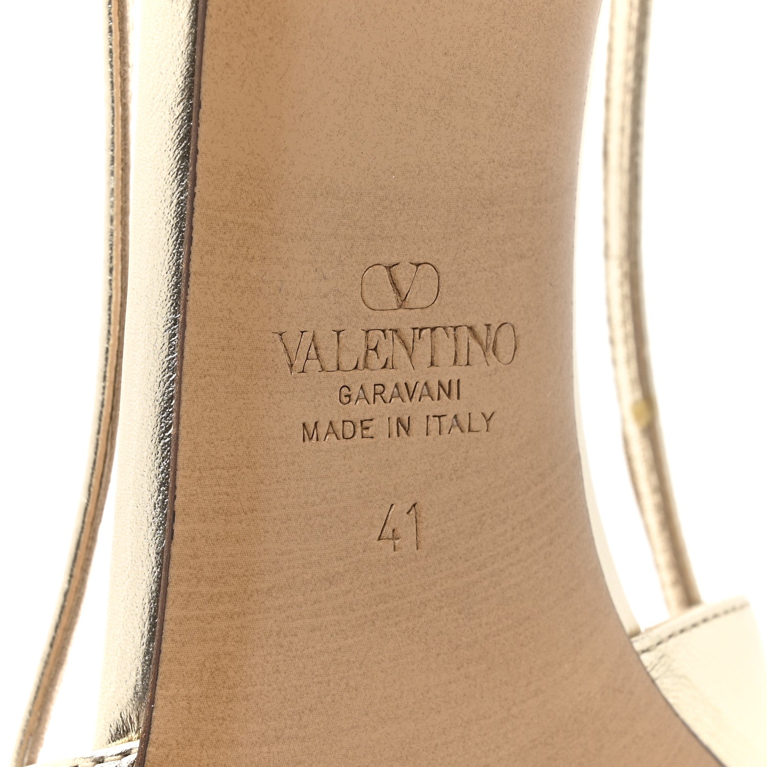 Valentino Garavani Metallic Nappa Crystal Vlogo Glow Slingback 80mm Pumps 41 Platino 7 of 10