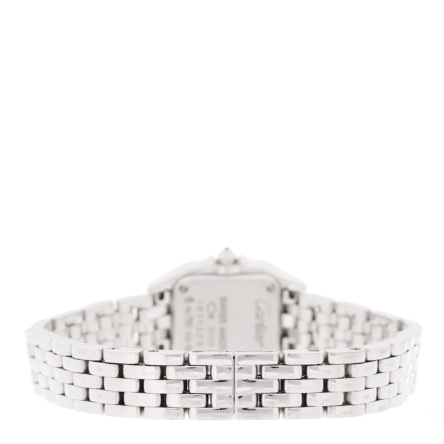 Cartier 18K White Gold Diamond Bezel 19mm Double Row Panthere Quartz Watch 3 of 5