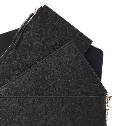 Louis Vuitton Empreinte Pochette Felicie Chain Wallet Black 8 of 11